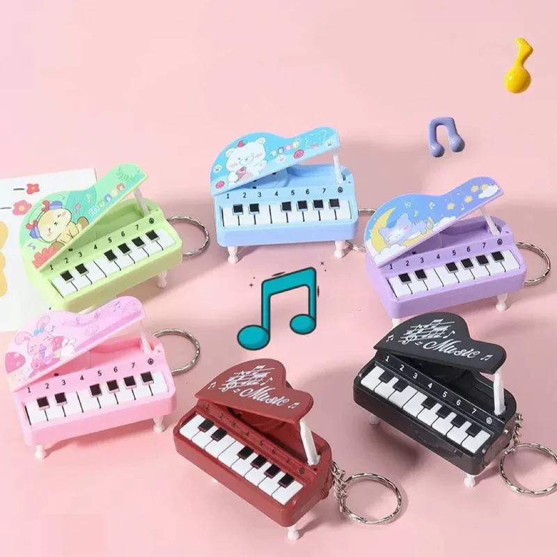 Kids Education Music - Sevimli Mini Masaüstü Piyano Anahtarlık, Renkli
