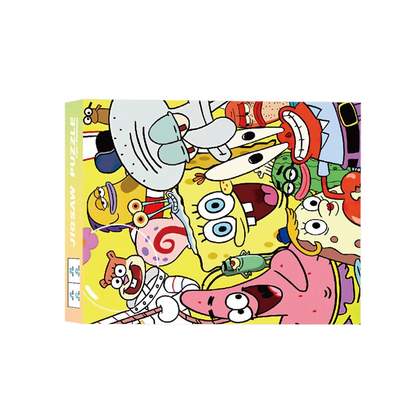 Kids Educational Device - 1000 Parça Sünger Bob Kare Pantolon