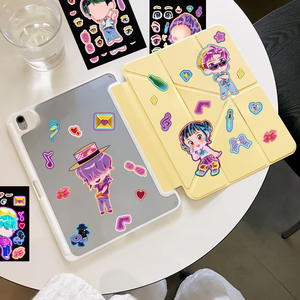 8 adet Komik Kız Çıkartmalar O - Kids Education Music incelemesi ve fiyatı