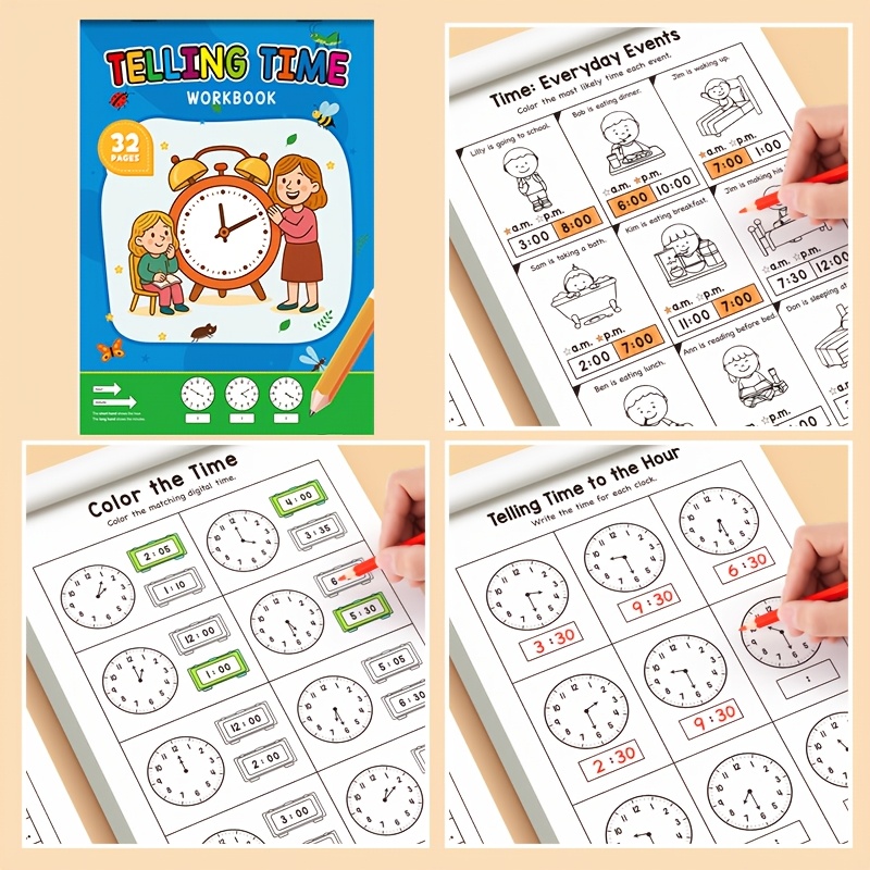 Çocuklara Saati Anlatma Pratiğ - Kids Educational Workbooks incelemesi ve fiyatı