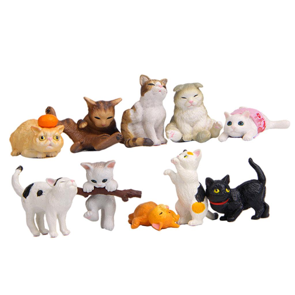 10/Set Sevimli Kedi Figürleri  - Kids Education Learn Tv incelemesi ve fiyatı